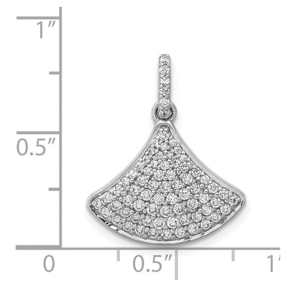 14K Weißgold Fancy-Anhänger mit 0,5 ct. echten Diamanten