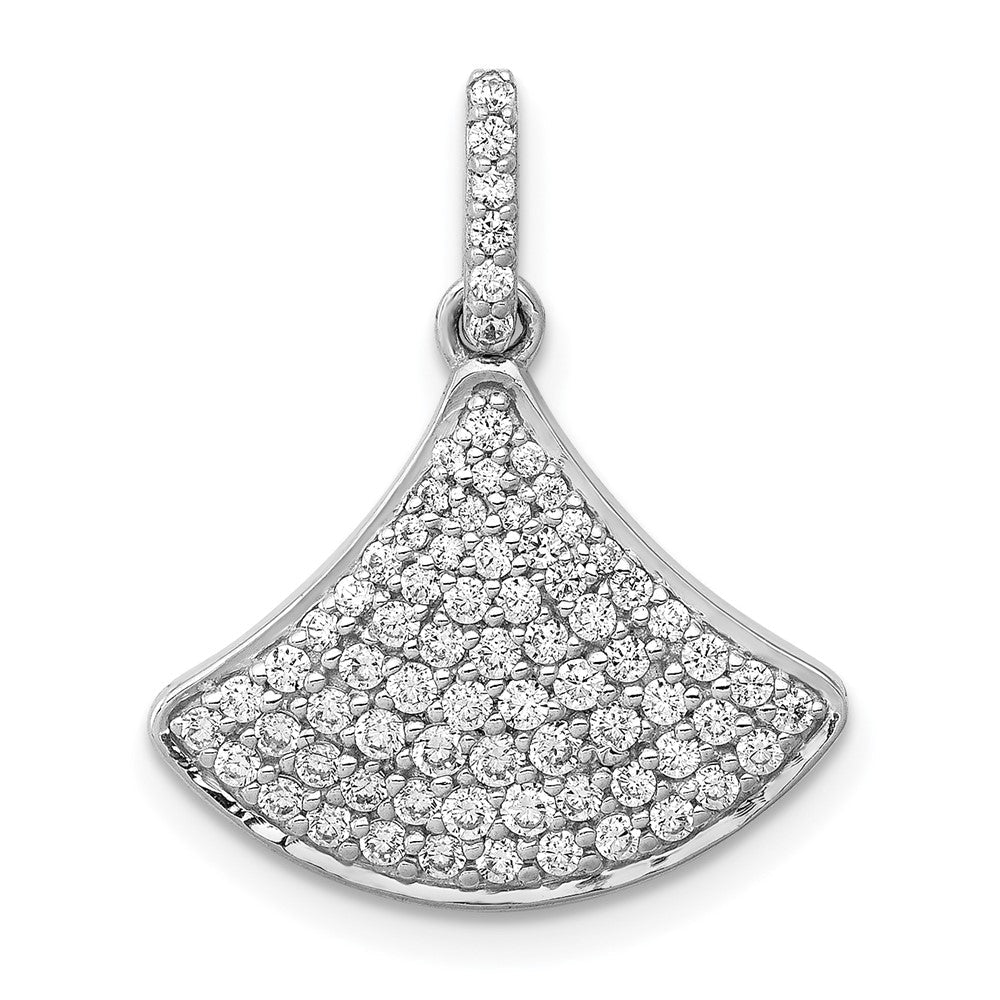 14K Weißgold Fancy-Anhänger mit 0,5 ct. echten Diamanten