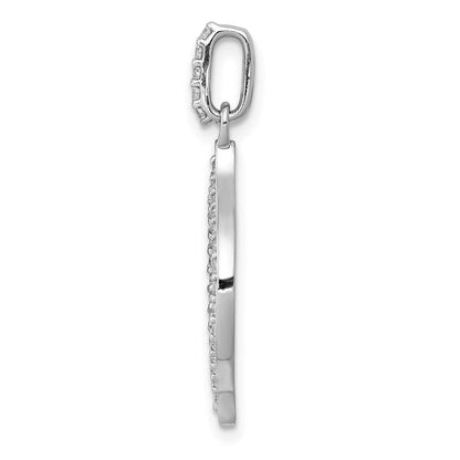 14K Weißgold Anhänger mit 0,25 ct. echten Diamanten, Fancy-Design