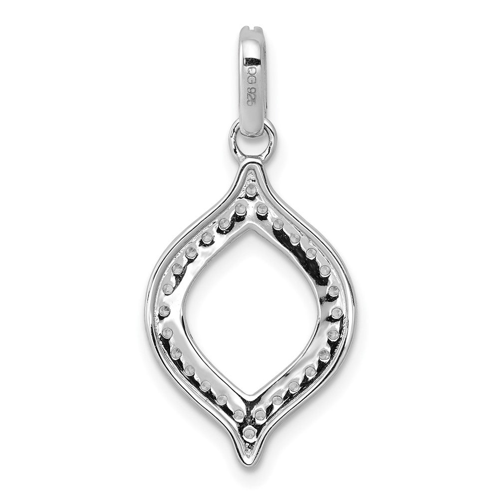 14K Weißgold Anhänger mit 0,25 ct. echten Diamanten, Fancy-Design