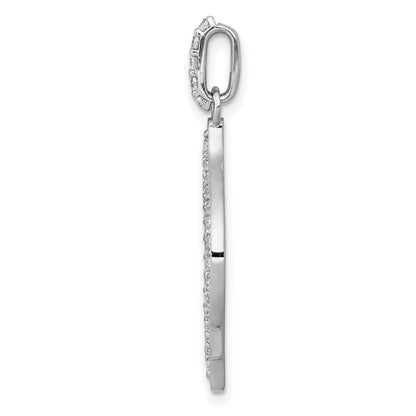 14 K Weißgold Diamant-Anhänger, ausgefallenes Design, 0,5 ct. Echte Diamanten