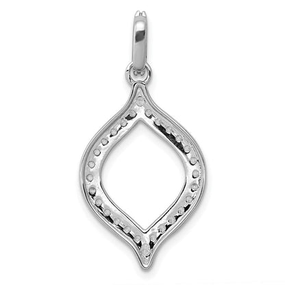 14K Weißgold Gleitanhänger mit 0,5 ct. Labor Gezüchteten Diamanten VS/SI+ G+, Fancy, Offen