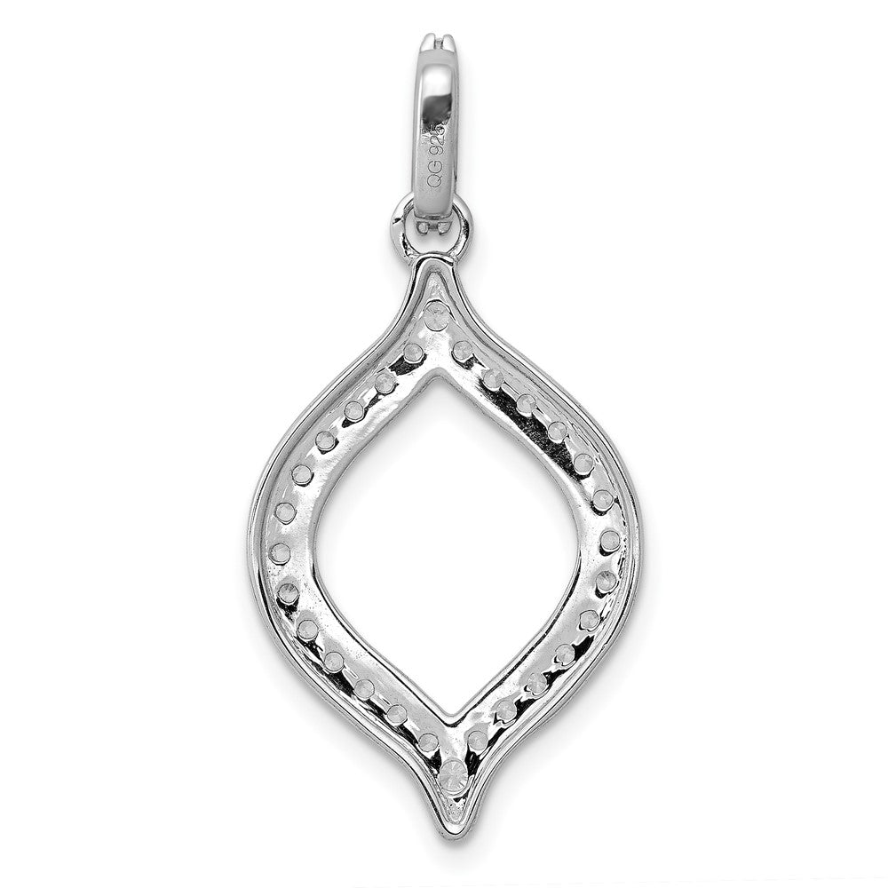 14 K Weißgold Diamant-Anhänger, ausgefallenes Design, 0,5 ct. Echte Diamanten