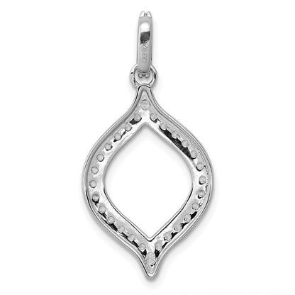 14 K Weißgold Diamant-Anhänger, ausgefallenes Design, 0,5 ct. Echte Diamanten
