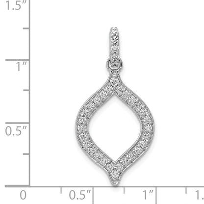 14 K Weißgold Diamant-Anhänger, ausgefallenes Design, 0,5 ct. Echte Diamanten