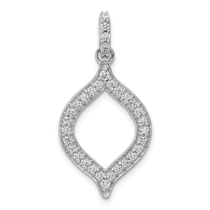 14K Weißgold Gleitanhänger mit 0,5 ct. Labor Gezüchteten Diamanten VS/SI+ G+, Fancy, Offen