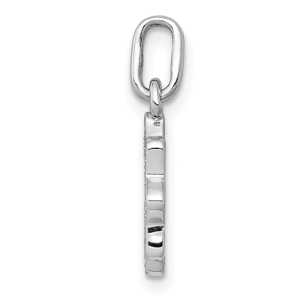 14K Weißgold 0,1 ct. Echter Diamant Davidstern-Anhänger