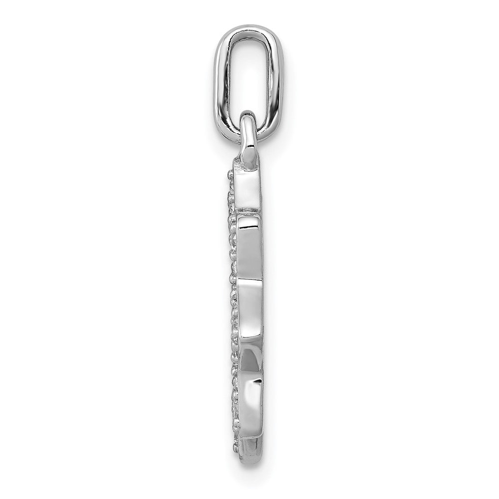 14K Weißgold Davidstern-Anhänger mit 0,25 ct. echten Diamanten