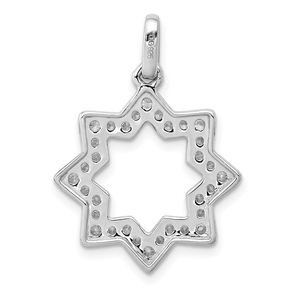 14 Karat Weißgold Anhänger Davidstern mit 0,5 ct. echten Diamanten