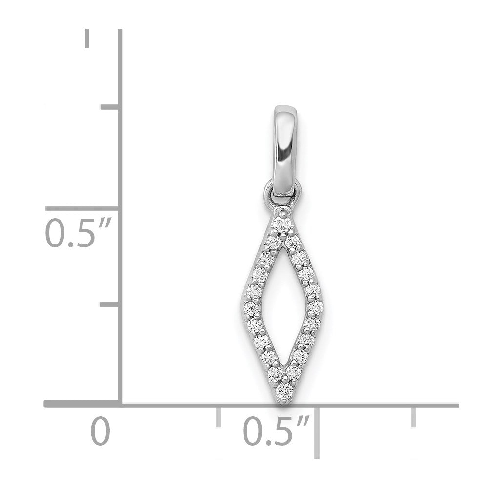 14K Weißgold Diamant-Anhänger, Fancy, mit 0,5 ct. echten Diamanten