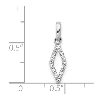 14K Weißgold Diamant-Anhänger, Fancy, mit 0,5 ct. echten Diamanten