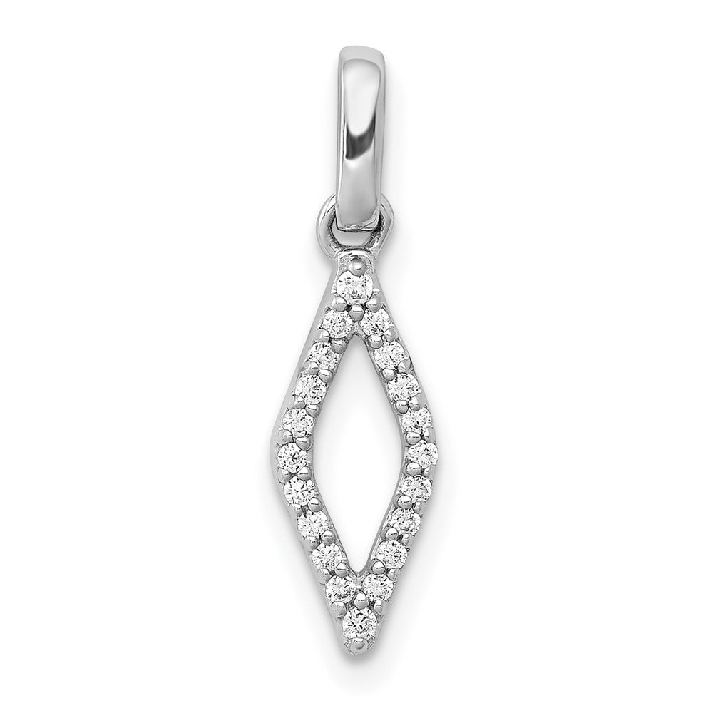 14K Weißgold Diamant-Anhänger, Fancy, mit 0,5 ct. echten Diamanten