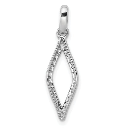 10K Weißgold 1/4ct. Diamant Fantasie Anhänger