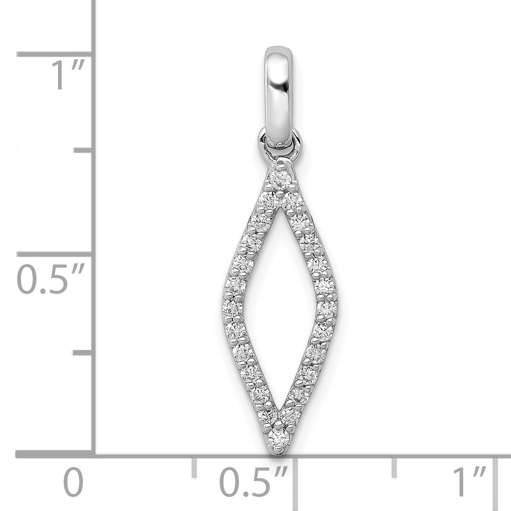 10K Weißgold 1/4ct. Diamant Fantasie Anhänger