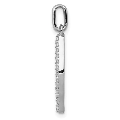 14 Karat Weißgold Anhänger mit 0,25 ct. echten Diamanten, Fantasie-Design