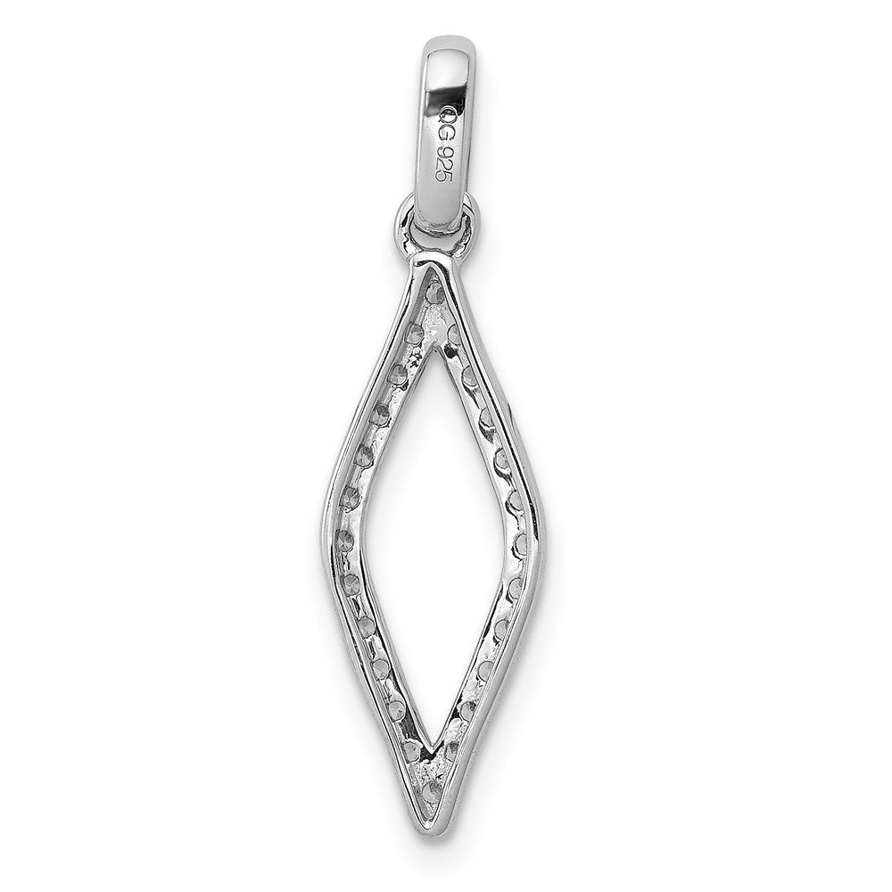 14 Karat Weißgold Anhänger mit 0,25 ct. echten Diamanten, Fantasie-Design
