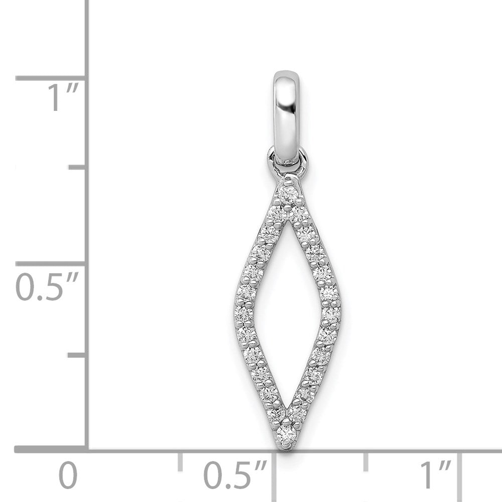 14 Karat Weißgold Anhänger mit 0,25 ct. echten Diamanten, Fantasie-Design