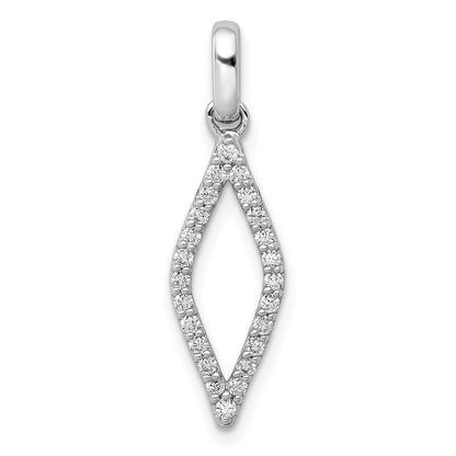 14 Karat Weißgold Anhänger mit 0,25 ct. echten Diamanten, Fantasie-Design