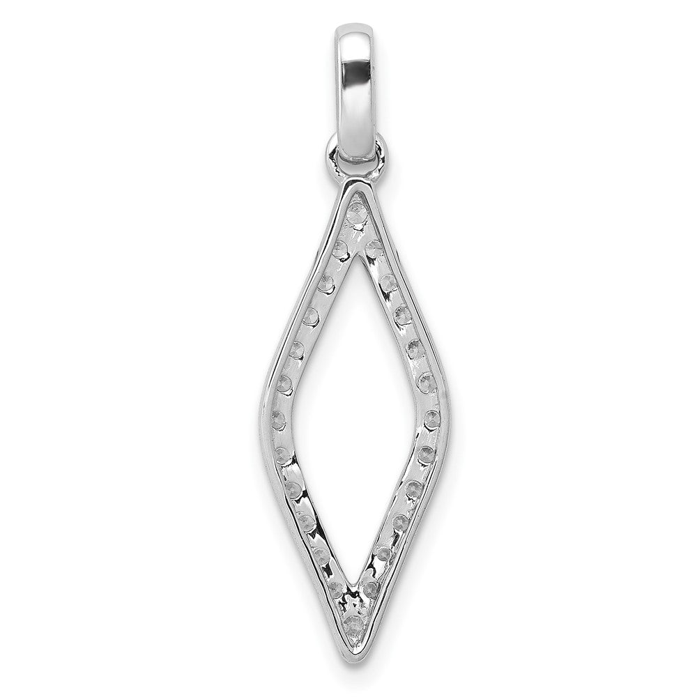 14K Weißgold Anhänger, geometrisches Fashion-Design, 0,5 ct. im Labor gezüchtete Diamanten VS/SI+ G+