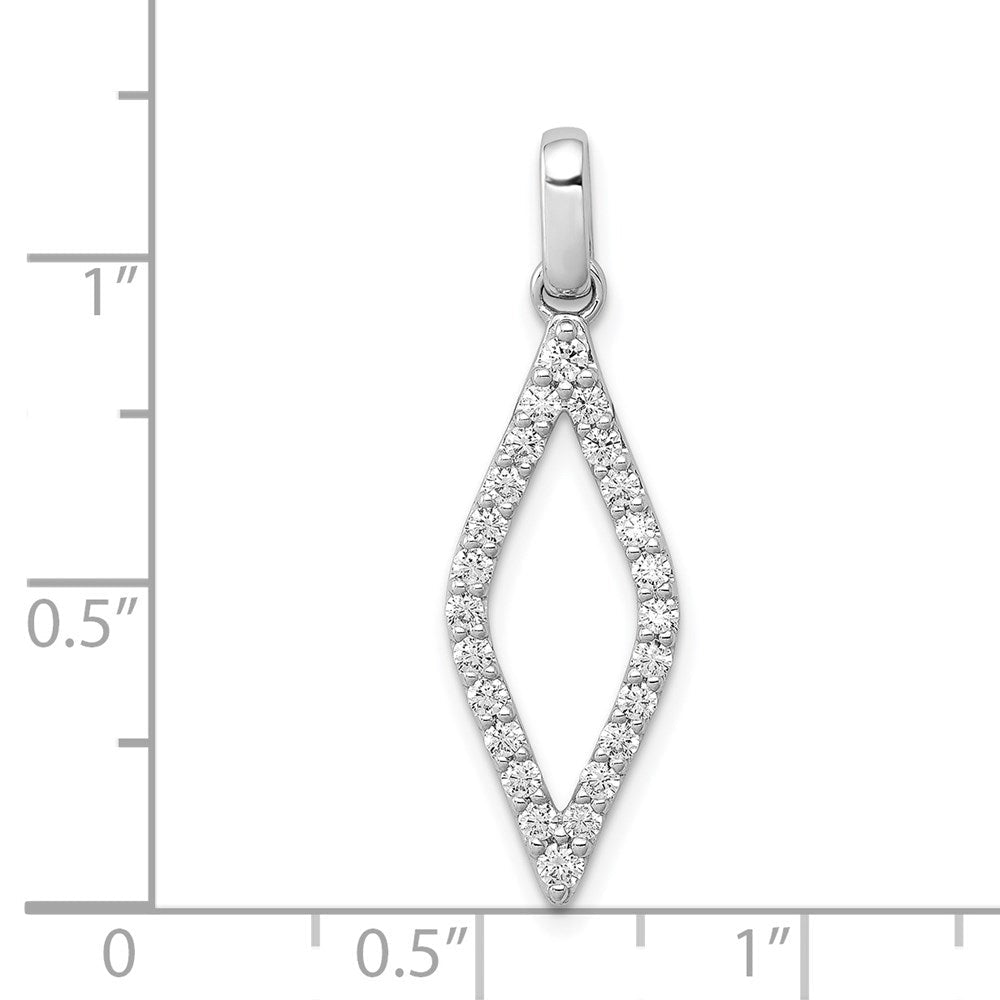 14K Weißgold 0,1 ct. Echtdiamant Fantasie-Anhänger