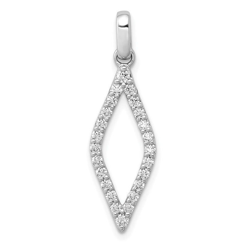 14K Weißgold Anhänger, geometrisches Fashion-Design, 0,5 ct. im Labor gezüchtete Diamanten VS/SI+ G+