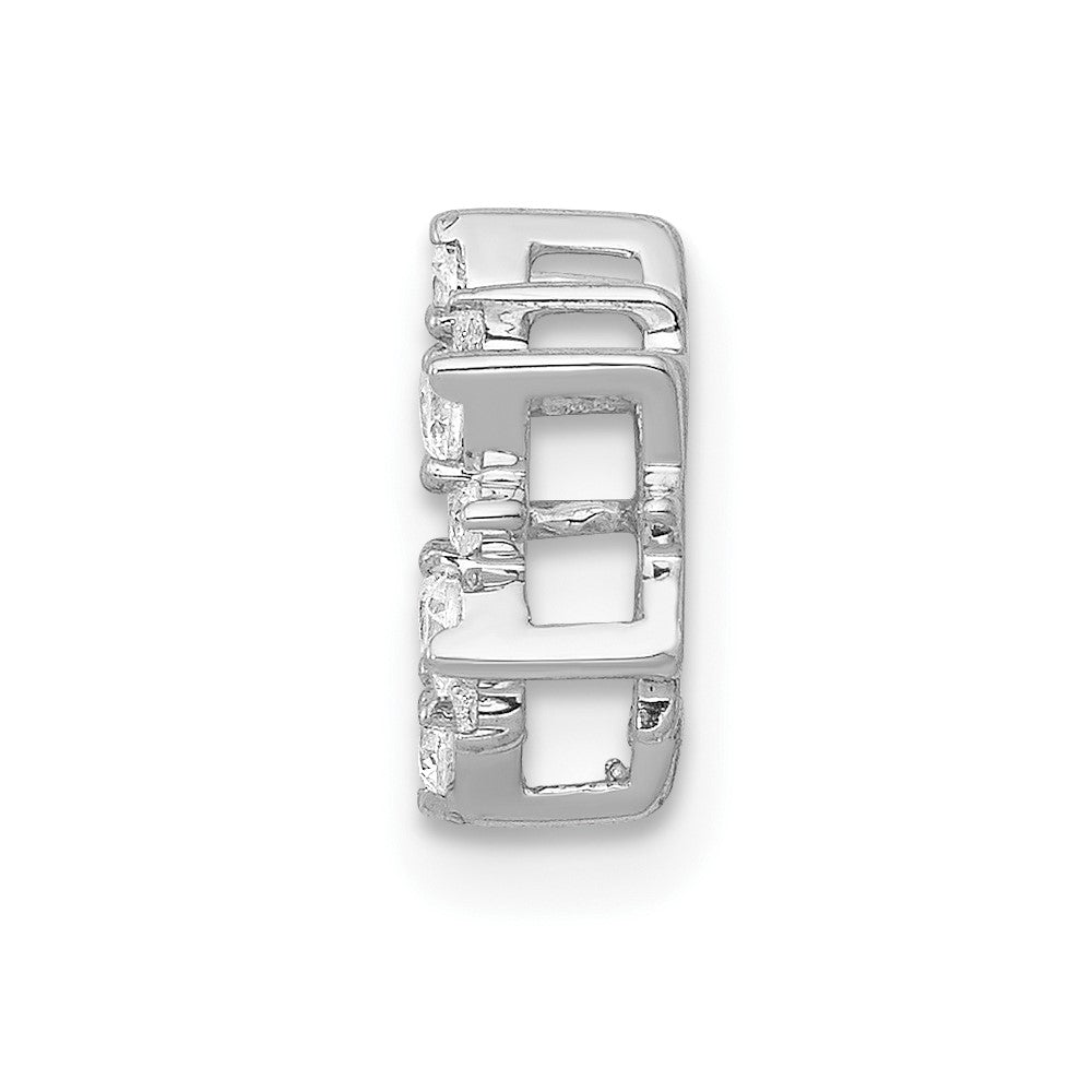 10K Weißgold Diamant Fantasie Kreis Kette Anhänger