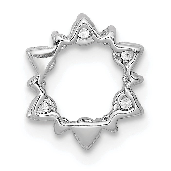 10K Weißgold Diamant Fantasie Kreis Kette Anhänger