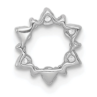 10K Weißgold Diamant Fantasie Kreis Kette Anhänger