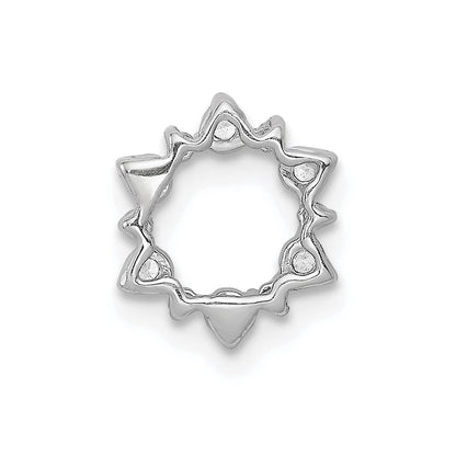 10K Weißgold Diamant Fantasie Kreis Kette Anhänger