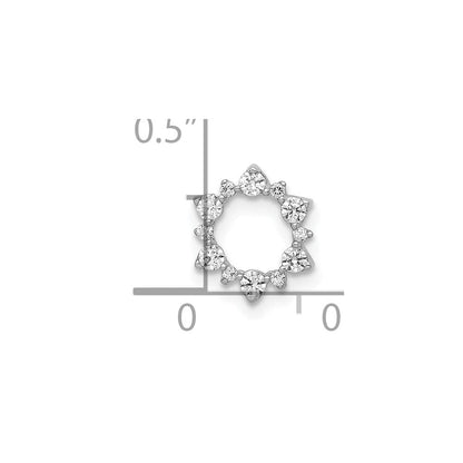 10K Weißgold Diamant Fantasie Kreis Kette Anhänger