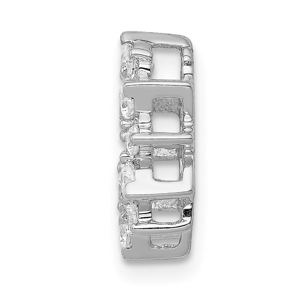 14K Weißgold 0,5 ct. Labordiamant VS/SI+ G+ Fashion-Rundketten-Gleitanhänger
