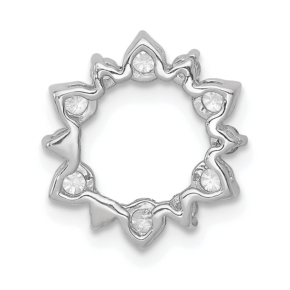 14K Weißgold 0,5 ct. Labordiamant VS/SI+ G+ Fashion-Rundketten-Gleitanhänger