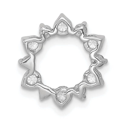 14K Weißgold 0,5 ct. Labordiamant VS/SI+ G+ Fashion-Rundketten-Gleitanhänger