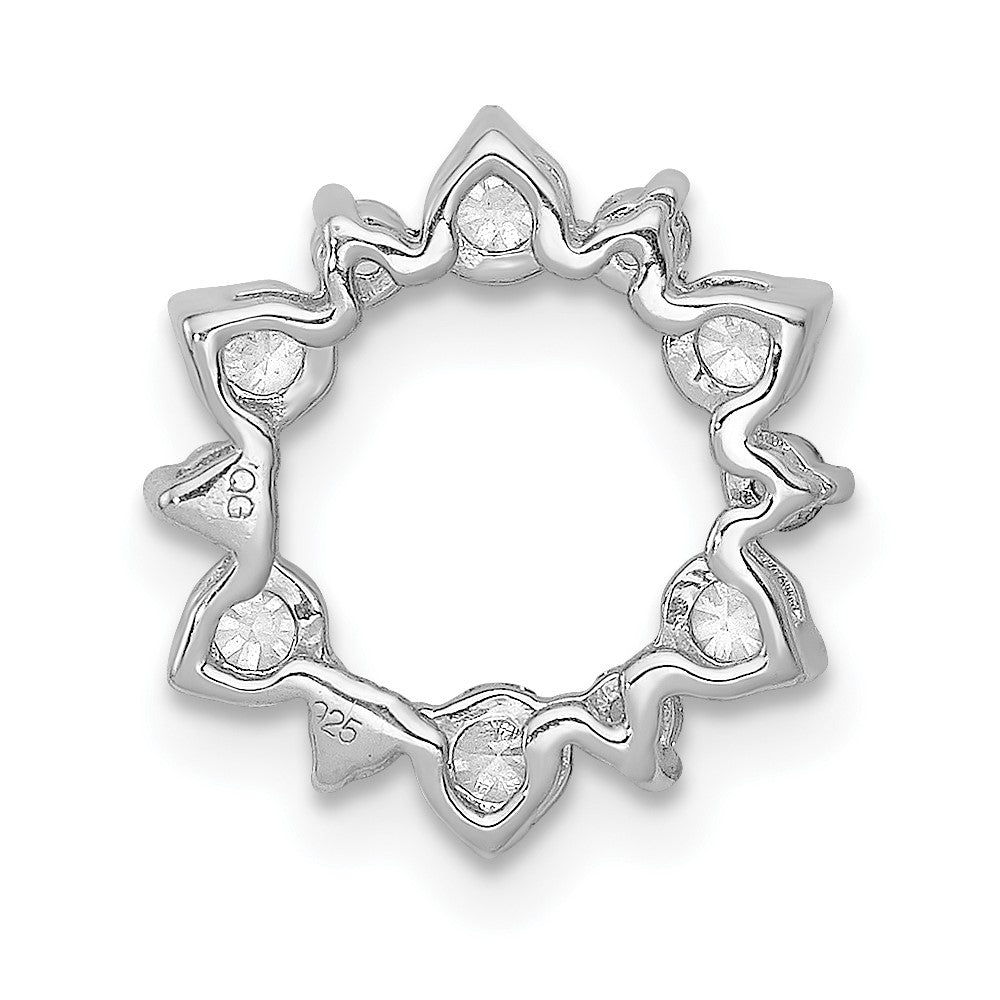 14K Weißgold 1/2ct. Echt Diamant Fantasie Kreis Kette Anhänger
