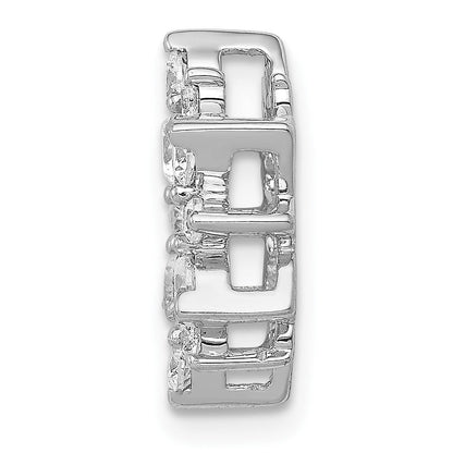 14K Weißgold 0,625 ct. Laborgezüchteter Diamant VS/SI+ G+ Fashion Kreiskette Gleitanhänger