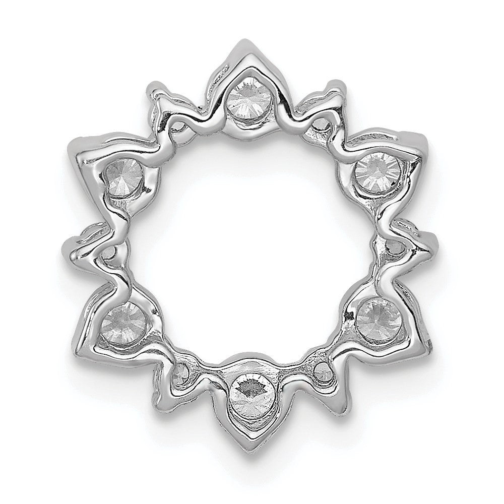 14K Weißgold 0,625 ct. Laborgezüchteter Diamant VS/SI+ G+ Fashion Kreiskette Gleitanhänger