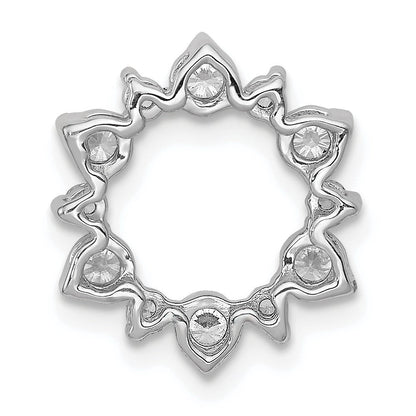 14K Weißgold 0,625 ct. Laborgezüchteter Diamant VS/SI+ G+ Fashion Kreiskette Gleitanhänger