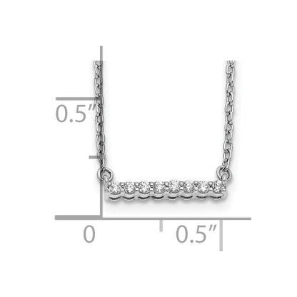 10K Weißgold Diamant Stab 18 Zoll Halskette