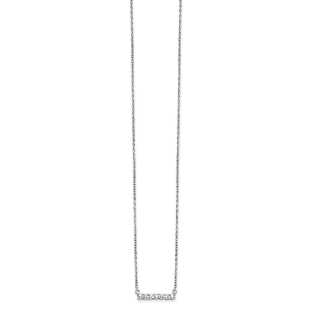 14K Weißgold Echt Diamant Stab 18 Zoll Halskette
