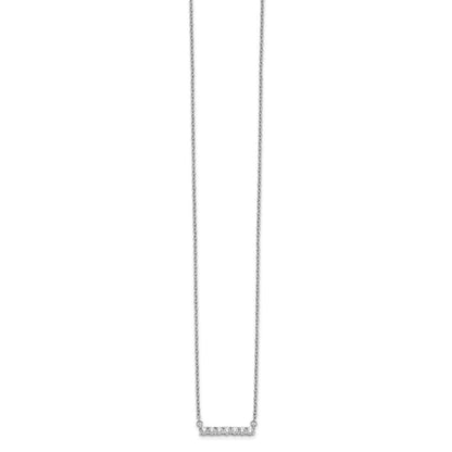 14K Weißgold Echt Diamant Stab 18 Zoll Halskette