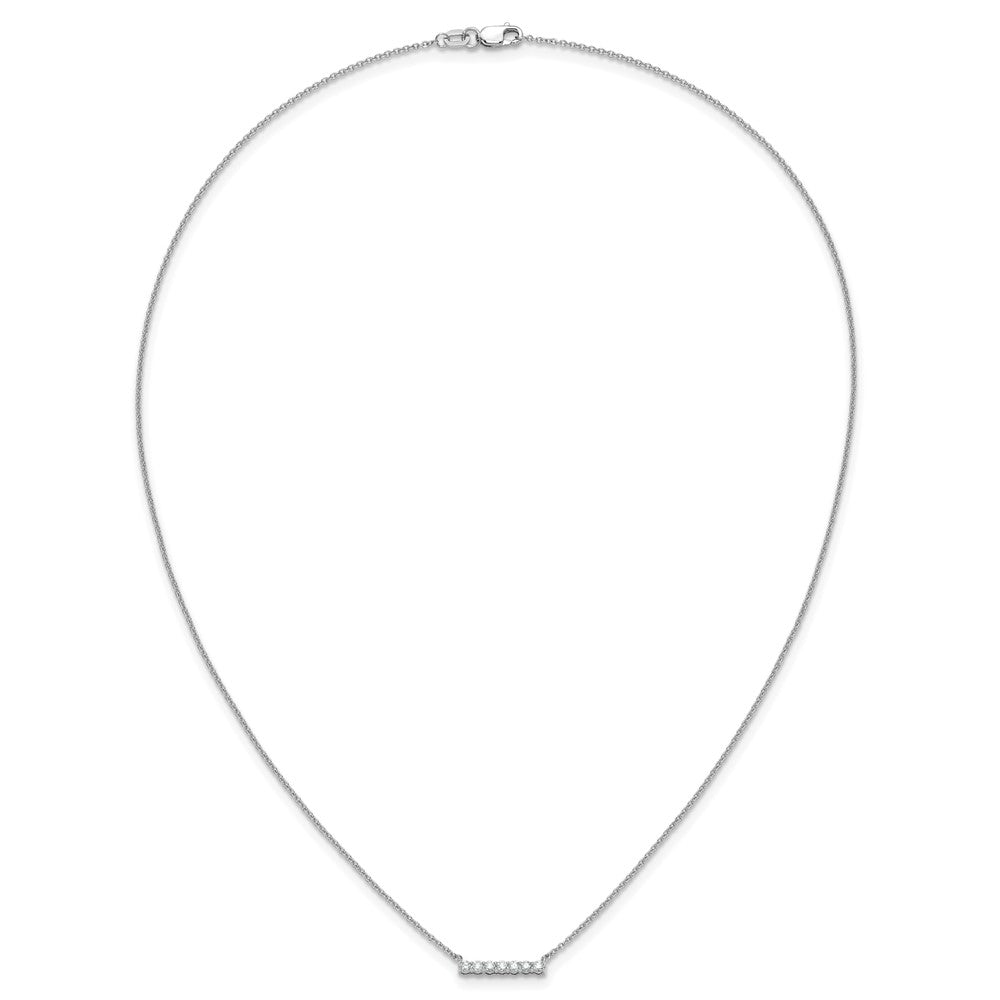 14K Weißgold Echt Diamant Stab 18 Zoll Halskette