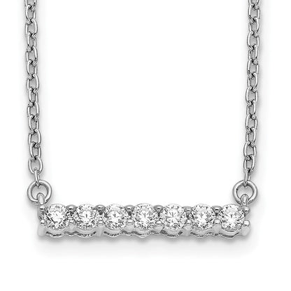 14K Weißgold Echt Diamant Stab 18 Zoll Halskette