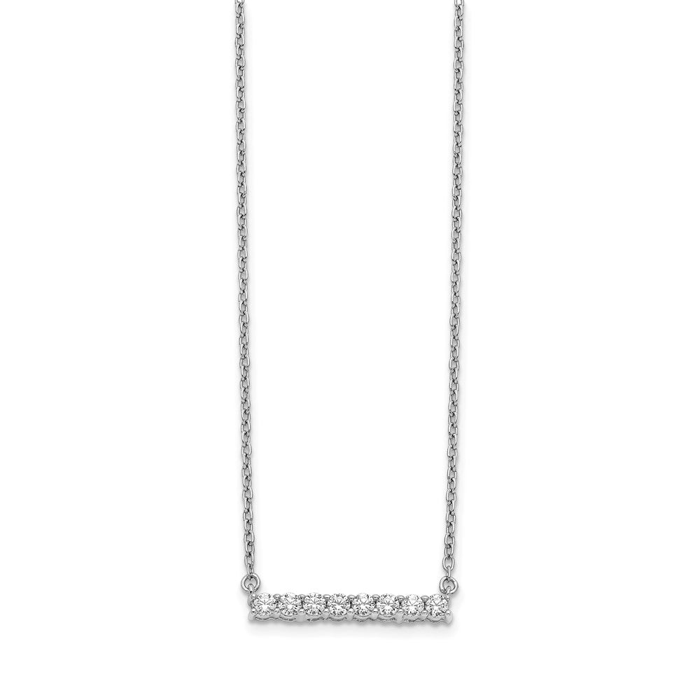 14K Weißgold Echt Diamant Stab 18 Zoll Halskette