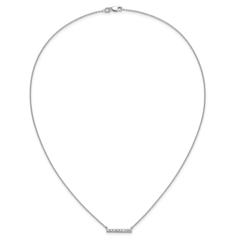14K Weißgold Echt Diamant Stab 18 Zoll Halskette