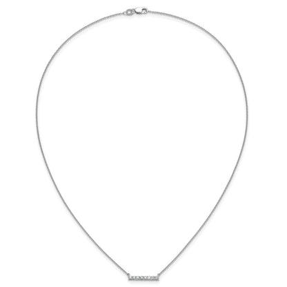 14K Weißgold Echt Diamant Stab 18 Zoll Halskette