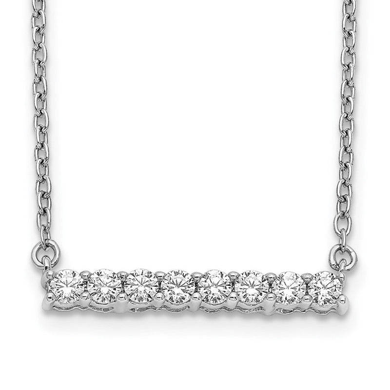 14K Weißgold 1/3 Ct. Im Labor Gezüchtet Diamant Vs/si+ G+ 18 Zoll Stab Halskette