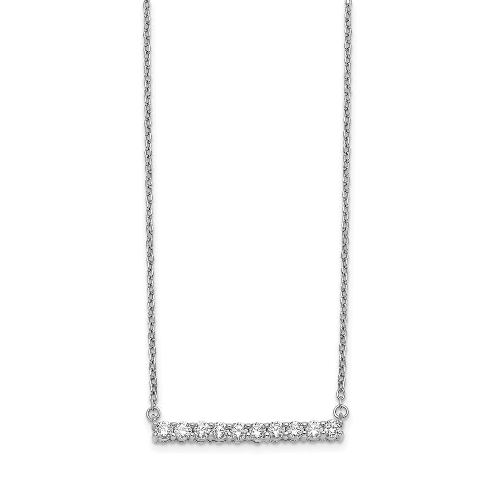 14K Weißgold 1/2 Ct. Im Labor Gezüchtet Diamant Vs/si+ G+ 18 Zoll Stab Halskette