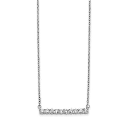 14K Weißgold 1/2 Ct. Im Labor Gezüchtet Diamant Vs/si+ G+ 18 Zoll Stab Halskette
