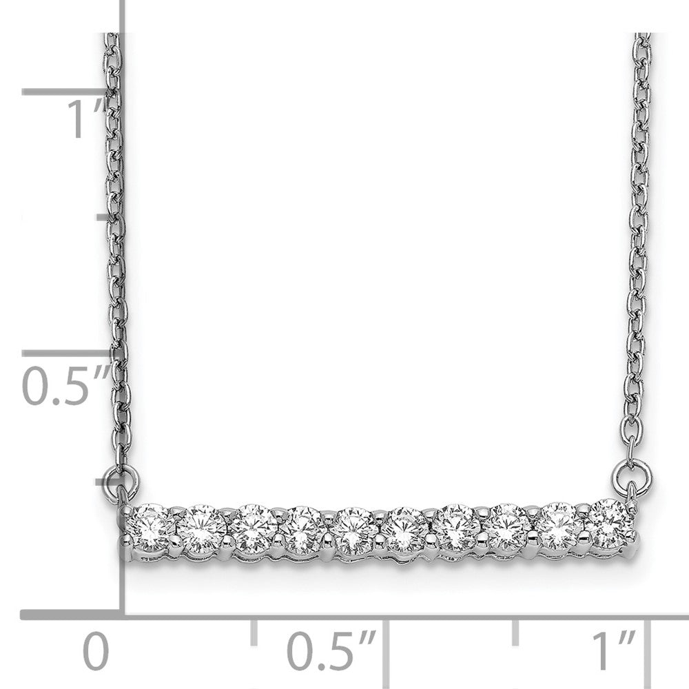 14K Weißgold 1/2 Ct. Im Labor Gezüchtet Diamant Vs/si+ G+ 18 Zoll Stab Halskette