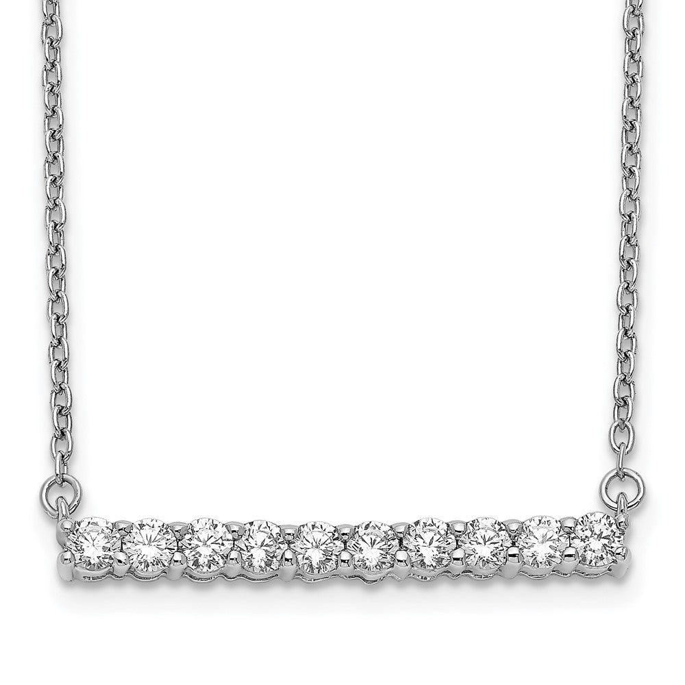 14K Weißgold 1/2 Ct. Im Labor Gezüchtet Diamant Vs/si+ G+ 18 Zoll Stab Halskette